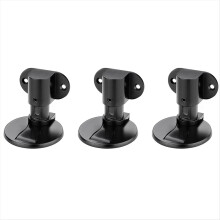 Adjustable Alloy Door Stop Punch-free Bathroom Floor Door Stop Black