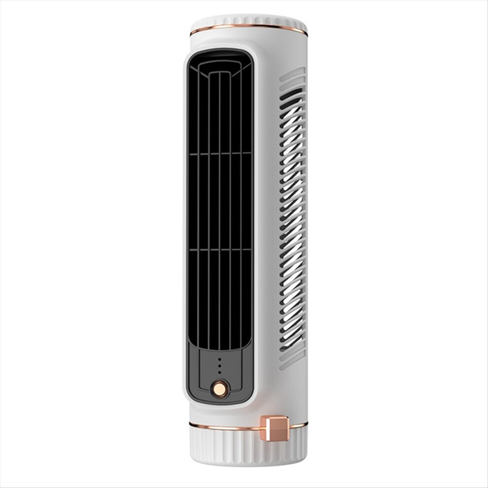 Bladeless Tower Fan Desktop Air Cooler, Silent Office Fan, White-image-OPC-PMGDWBY-NEW