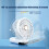 Handheld Mini Fans, Foldable Fans, USB Rechargeable Fans,White 4