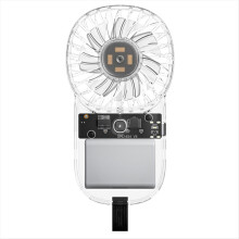 Handheld Mini Fan with Adjustable Speed and 1200mAh Battery White