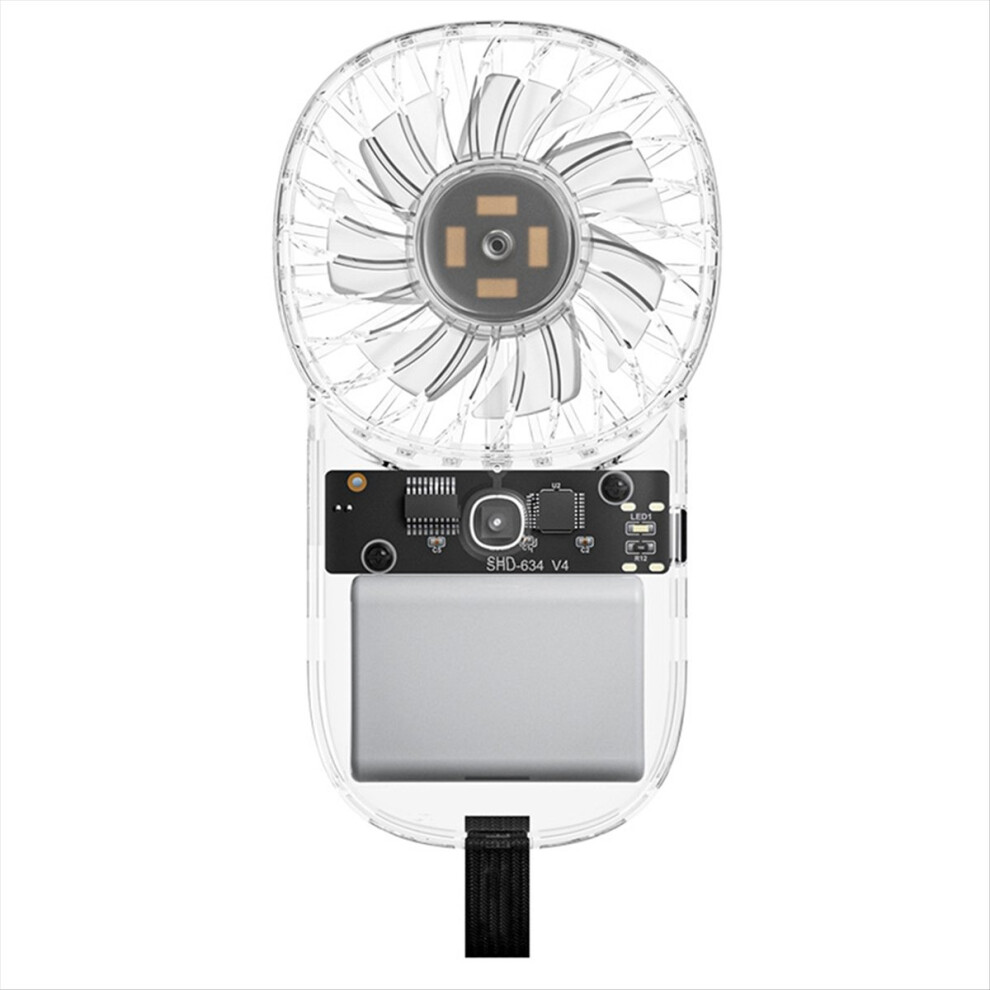 Handheld Mini Fan with Adjustable Speed and 1200mAh Battery White-image-OPC-PMGDWHK-NEW