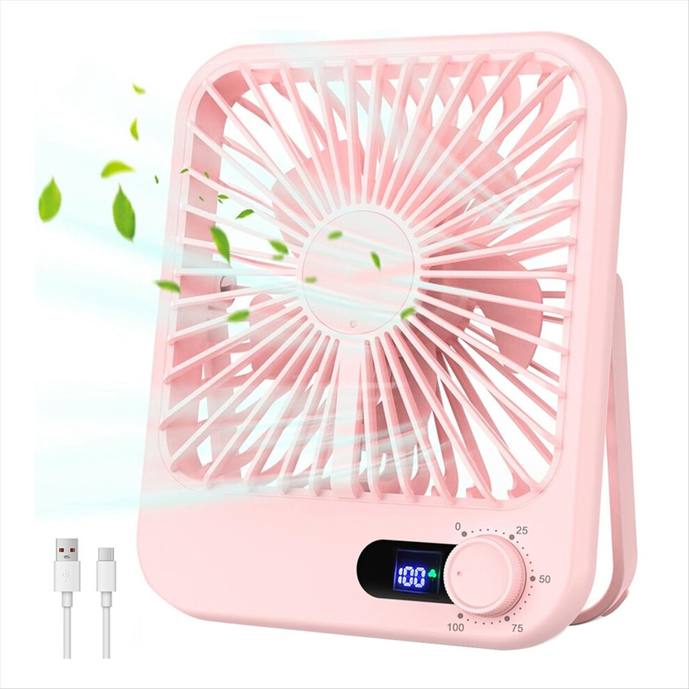 Travel Fan for Sleeping, Portable Fan for Travel Rechargeable Pink-image-OPC-PMGDWKG-NEW