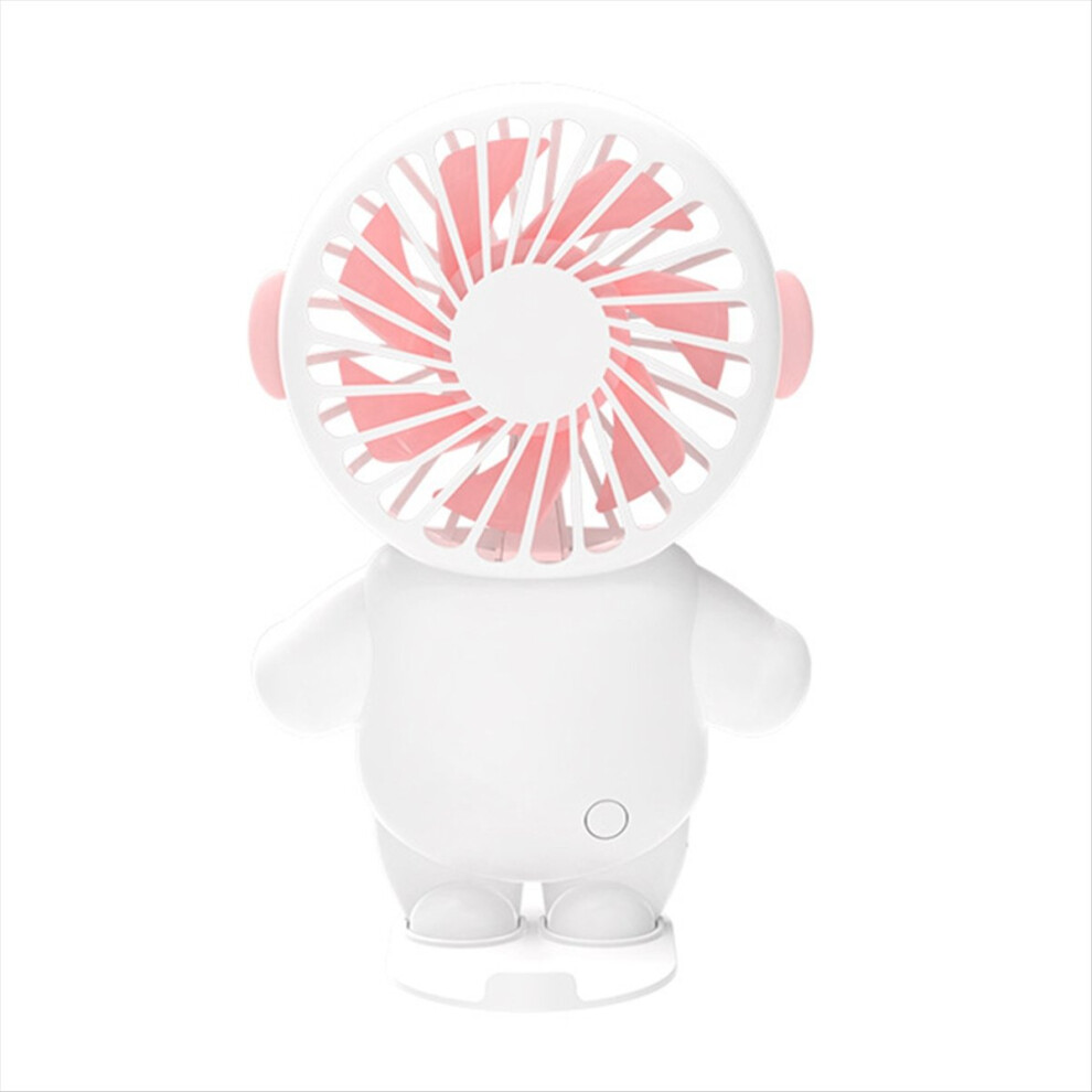 USB Charging Small Fan Portable Pink Astronaut Mini Fan Pink-image-OPC-PMGDWQF-NEW
