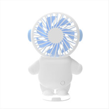 USB Charging Small Fan Portable Blue Astronaut Mini Fan Blue