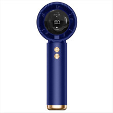Portable Fan Handheld Small Fan Rechargeable Mini Turbo Fan Blue