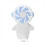 USB Charging Small Fan Portable Blue Astronaut Mini Fan Blue 2