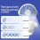 USB Charging Small Fan Portable Blue Astronaut Mini Fan Blue 5