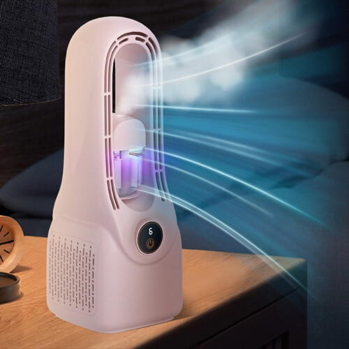 Air Conditioner LED Display Desktop Fanless Blade Cooling Fan A 2