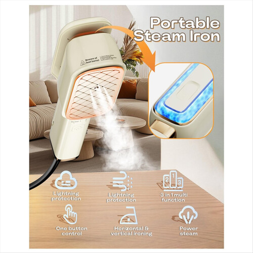 Travel Steamer for Clothes with 180 Flip Handle Eu Plug 2