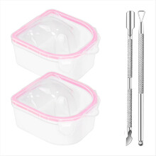 4 Pcs Soak Off Bowl Manicure Bowl, Double Layer Soaking Bowl