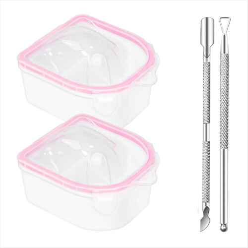 4 Pcs Soak Off Bowl Manicure Bowl, Double Layer Soaking Bowl 1
