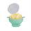 Microwave Popcorn Bowl Foldable Popcorn Maker Bucket Bowl cyan 3