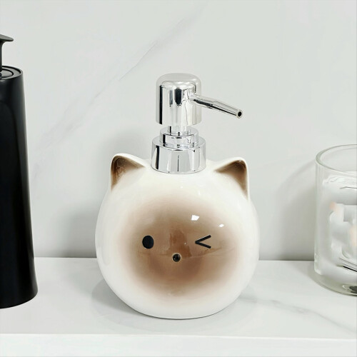 Ceramic Hand Soap Refill Bottle Bathroom Lotion Pump Bottle 2
