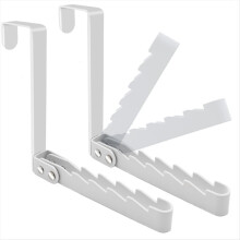 2 Pack Over The Door Hooks Hanger, for Clothes, Coats, Towels, White