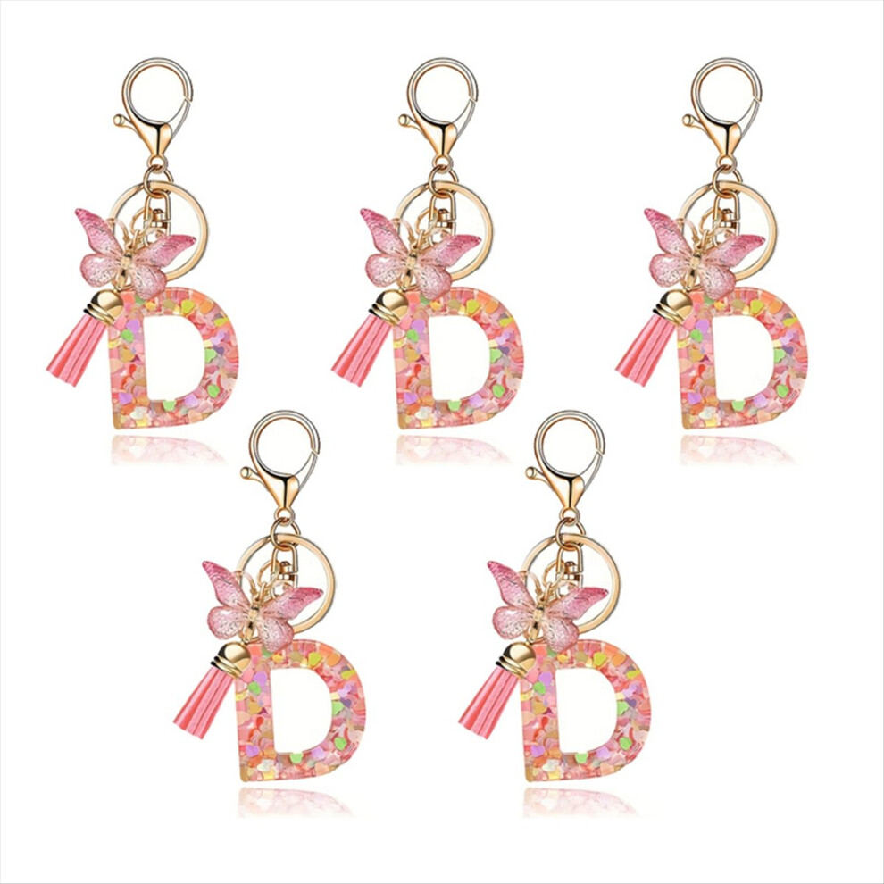 Type D Fashionable Pink Letter Keychain Butterfly Keychain-image-OPC-PMGDZWY-NEW