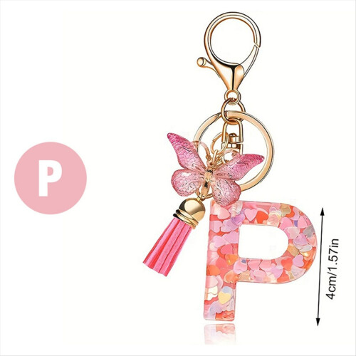 L type letter keychain cute initial letter keychain handle pendant 2