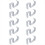 10 Shaped Table Edge Hook Student Desk Side Hanging Bag Hooks White 5