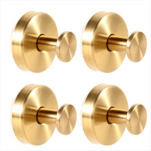 Stainless Steel Suction Cup Clothes Hook Kitchen Bathroom Gold