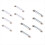 Strong Adhesive Hooks 6 Rows Traceless Hooks White & Blue 2