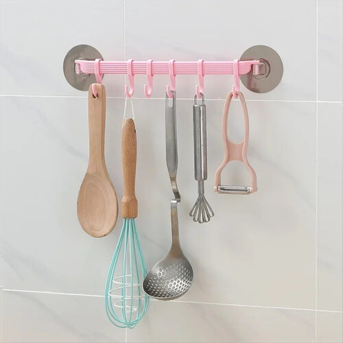 Strong Adhesive Hooks 6 Rows Traceless Hooks White & Blue 2