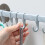 Strong Adhesive Hooks 6 Rows Traceless Hooks White & Blue 5