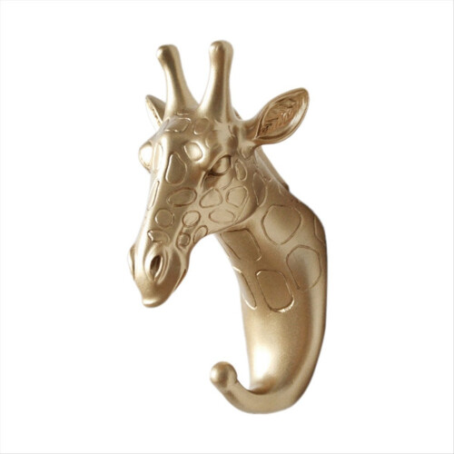 Wall Mounted Hooks Animal Head Rack Coat Caps Wall Hanger D