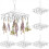 6pcs Stainless Steel Herb Drying Rack with 30 Clips, Windproof, 1