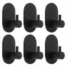 6PCS Self Adhesive Hooks Heavy Duty Adhesive Towel Wall Shower Hook