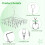 6pcs Stainless Steel Herb Drying Rack with 30 Clips, Windproof, 5