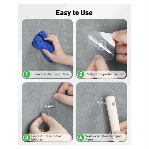 20 Pcs Self Adhesive Picture Hooks, 26.5 Lbs Load Heavy Duty 2