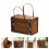 Fruit Basket Simple Handheld Picnic Food Container 30x15x20cm,A 4