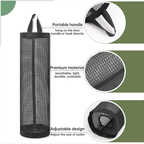 bag storage rack Hanging storage bag dispenser Trash bag organizer 2