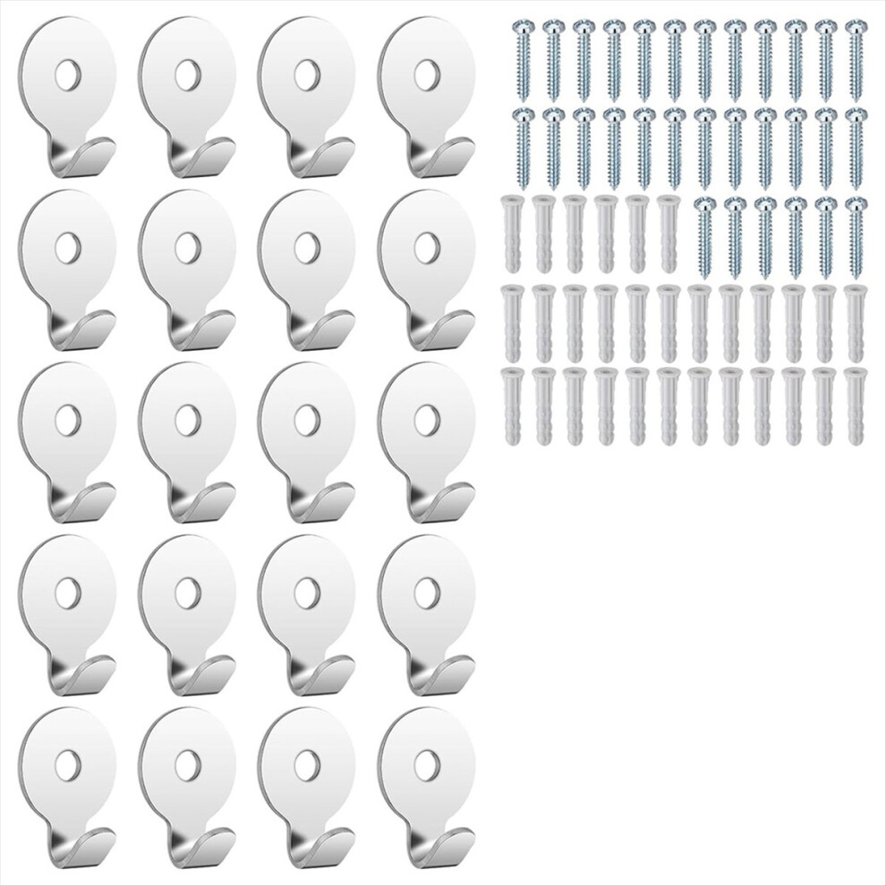 30 Lb Utility Hanger Wall Hook Utility Zinc Plated Keyhole 20Pack 4711636376969