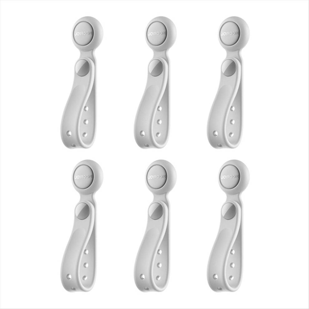 6Pcs Magnetic Cable Management Ties Wire Organizer White 4711636381925
