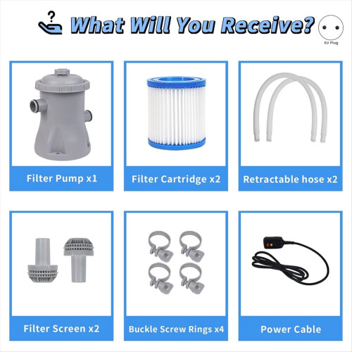 Pool Cleaner Circulation Filter Pump EU Plug 2