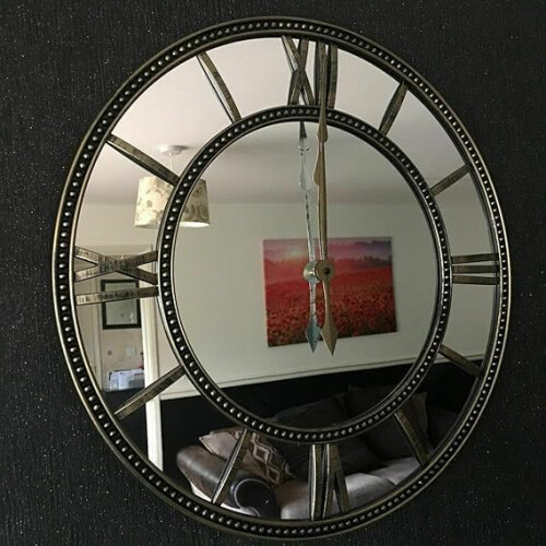Round Beaded Vintage Wall Clock Ornate Gold 56x3Cm 1