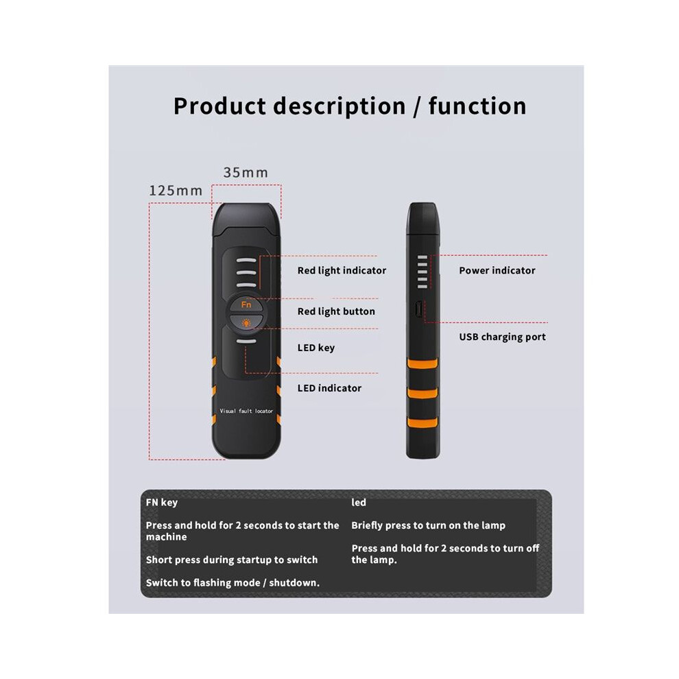 Handheld Optical Power Meter 30Mw Fiber Optic Tester 4711671270864