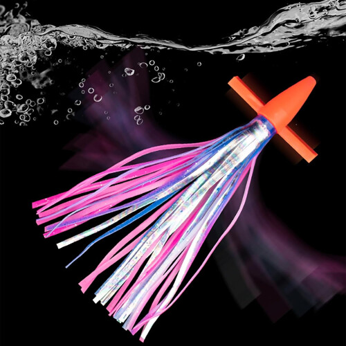 Glows Squids Skirts Soft Rubber Octopus Lure Luminous Saltwater Trolling Bait 2