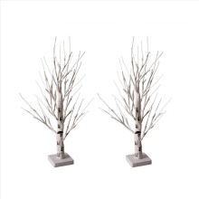 White Tree with LED Lights, Small Tree Lights Battery Powered Timer