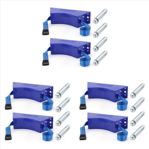 2PCS Propane Tank Holder Cylinder Mounted Bracket with Screws Blue