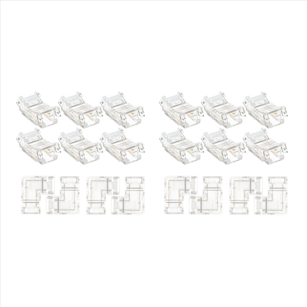 10Pcs 2 Pin 8Mm Cob Led Connector Kit For 8Mm Cob Led Strip Lights 4712746127106
