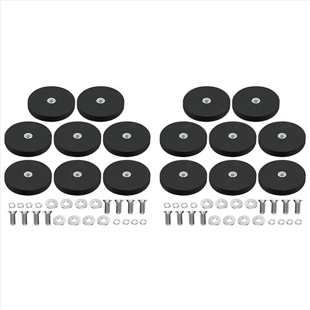 8Pack Coated Magnet Neodymium Magnet Base 43Mm M6 Male Thread Black 4712746125492
