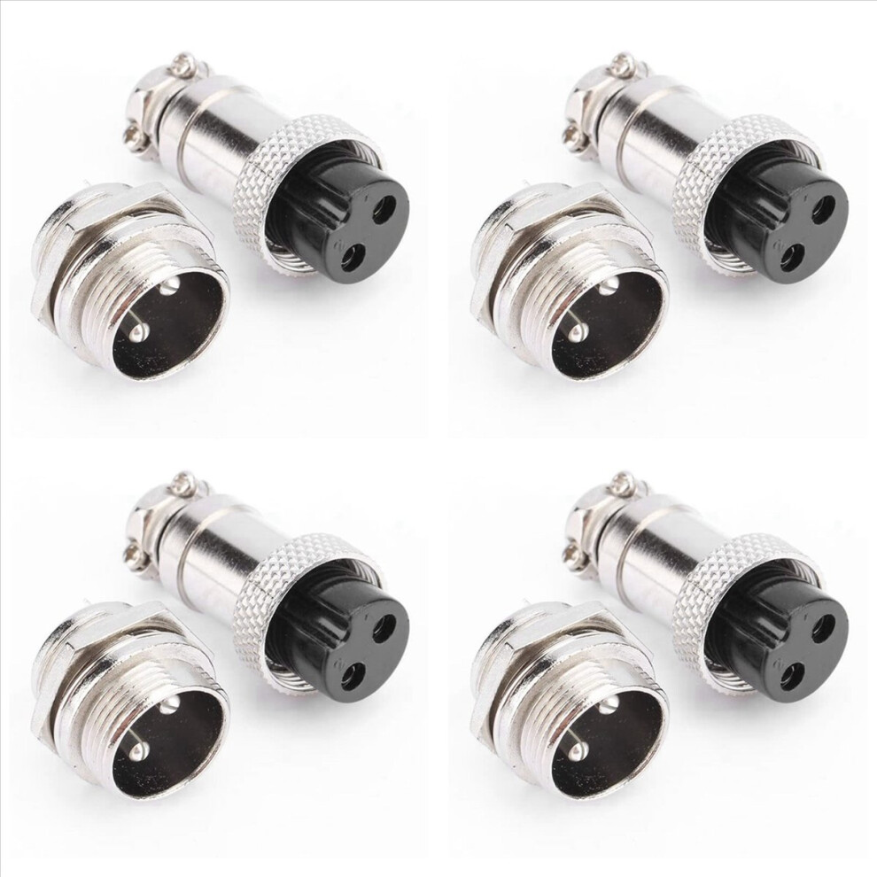 Gx16 Aviation Connector 2-Pin 400V Screw Type Cable Connector 4712746134869
