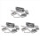 52.5mm Guitar for Tremolo Bridge Set,Silver 1