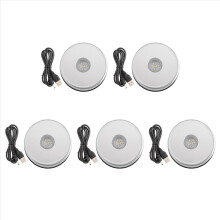 LED Colored Rotating Crystal Display Base Stand with USB Cable