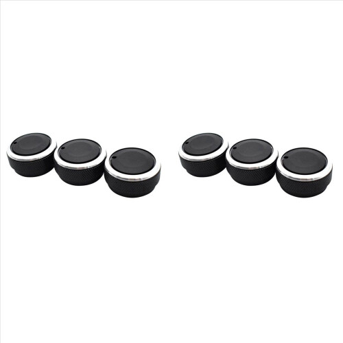 3Pcs AC Switch Knob Air Conditioning Heat Control Knobs Black