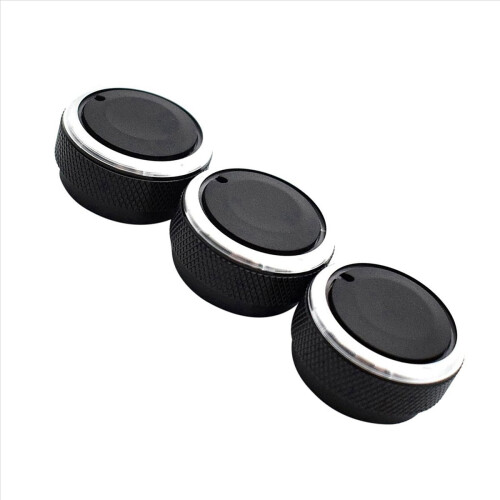 3Pcs AC Switch Knob Air Conditioning Heat Control Knobs Black 1
