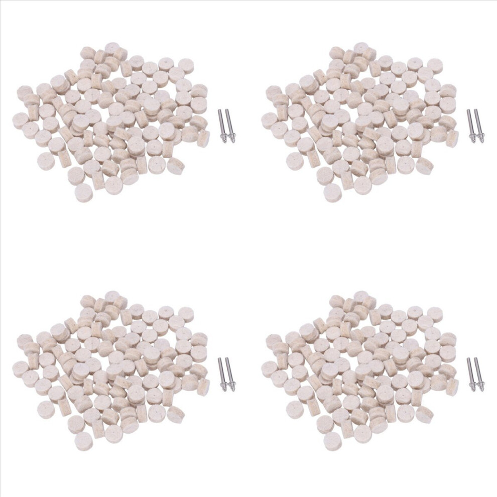 100Pcs Wool Felt Polishing Buffing Round Wheel Tool + 2 Shank 4712746160981