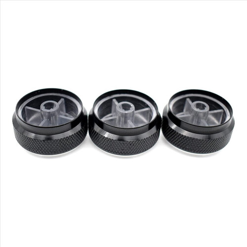3Pcs AC Switch Knob Air Conditioning Heat Control Knobs Black 2