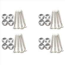 Set of 4 Guitar Bass Neck Joint Ferrule Bushing w/ Matching Screw